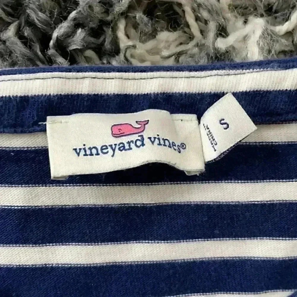 Vineyard vines striped cotton shift dress small - Picture 2 of 6